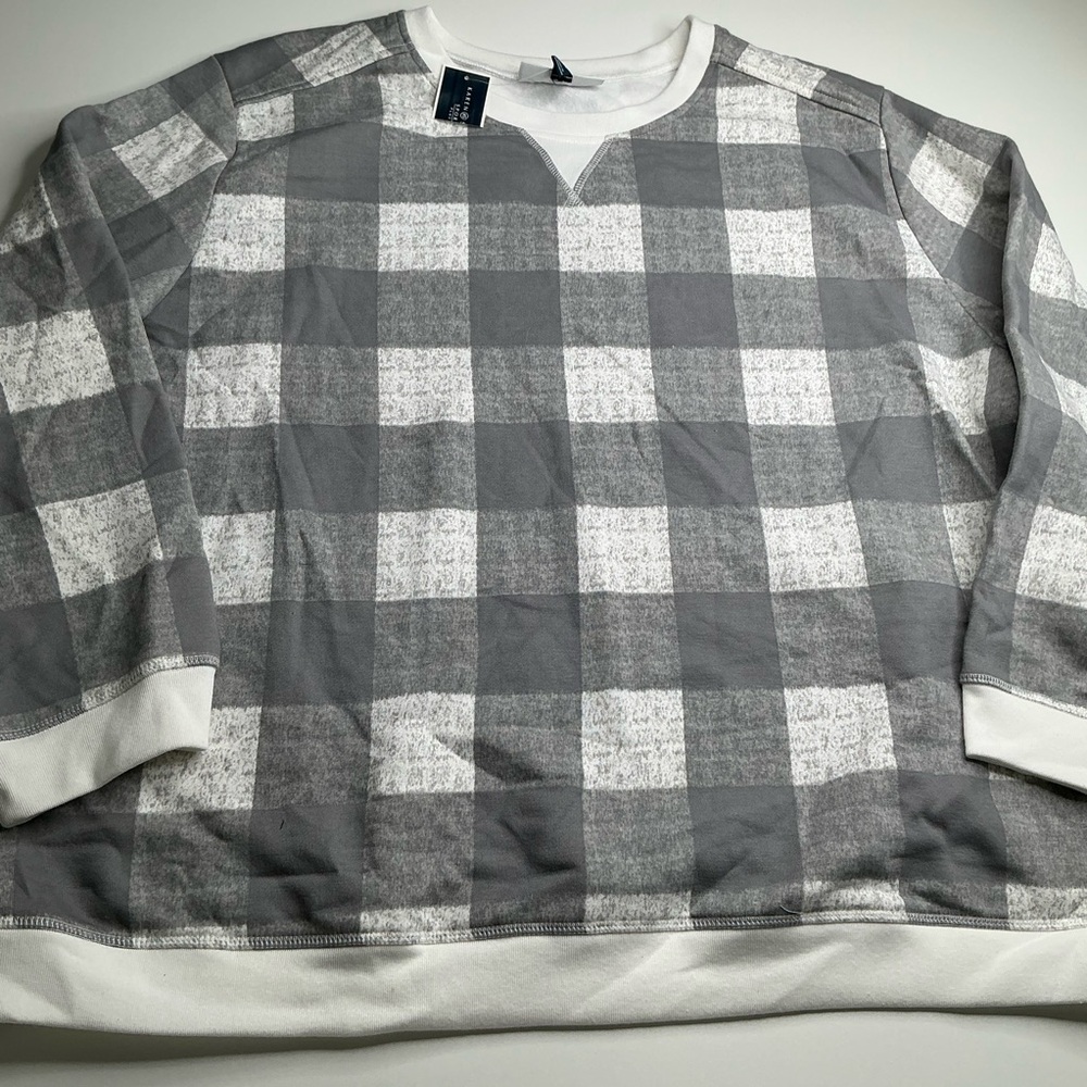 Karen Scott Pullover Table Essential Gray White W… - image 1